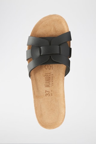 Mules de eco-couro Clara - Preto
