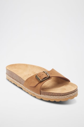 Mules de eco-couro Agata - Castanho