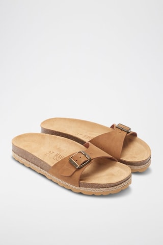 Mules de eco-couro Agata - Castanho