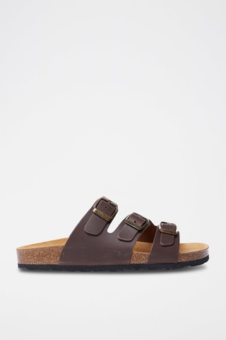 Mules de couro Paco - Castanho