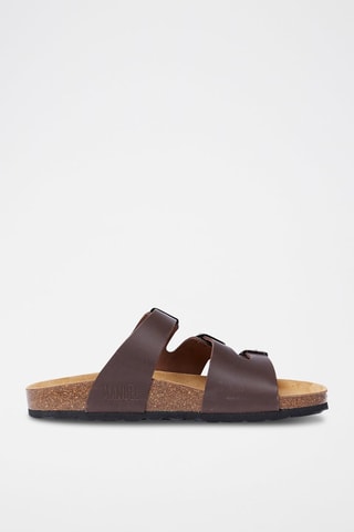 Mules de couro Paco - Castanho