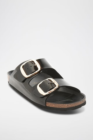 Mules envernizados Alberto - Preto