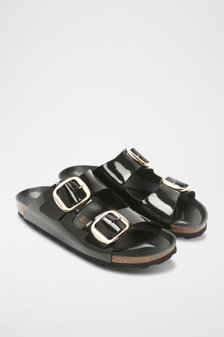 Mules envernizados Alberto - Preto