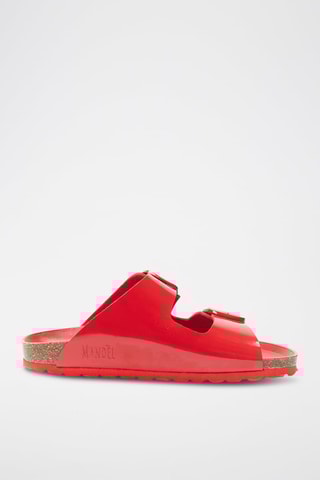 Mules envernizados Alberto - Vermelho