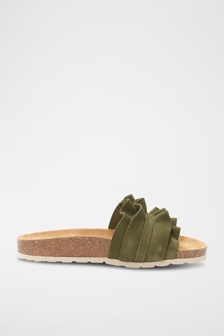 Mules em nobuck Sofia - Verde