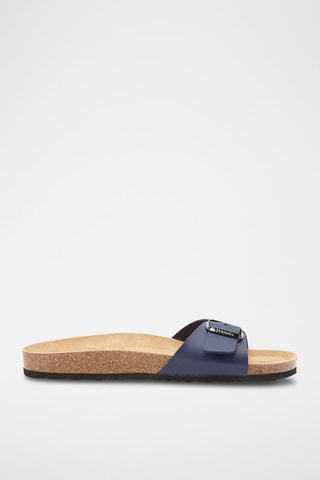Mules de eco-couro Agata - Azul-marinho