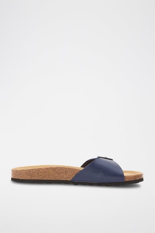 Mules de eco-couro Agata - Azul-marinho