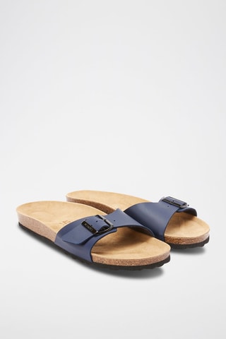 Mules de eco-couro Agata - Azul-marinho
