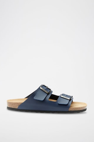 Mules de eco-couro Alberto - Azul-marinho
