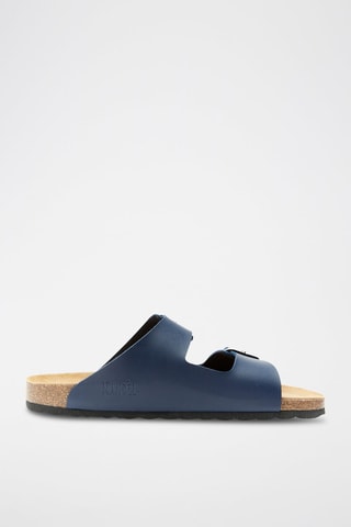 Mules de eco-couro Alberto - Azul-marinho