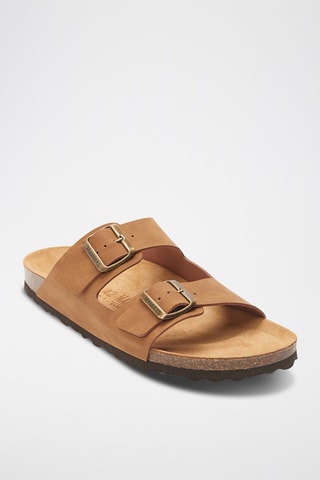 Mules de eco-couro Alberto - Castanho