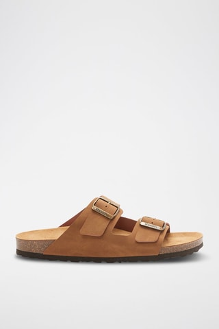 Mules de eco-couro Alberto - Castanho