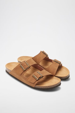 Mules de eco-couro Alberto - Castanho