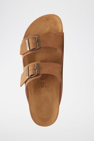 Mules de eco-couro Alberto - Castanho