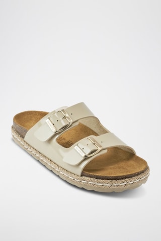 Mules envernizados Ana - Bege
