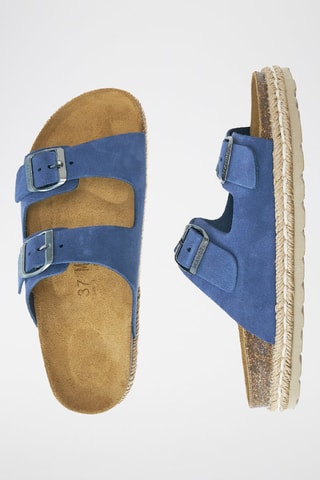 Mules em nobuck Ana - Azul-marinho