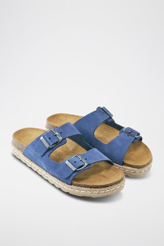 Mules em nobuck Ana - Azul-marinho