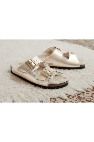 Mules de couro Alberto - Cinzento
