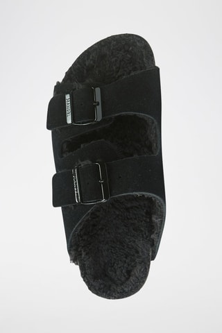 Mules de couro Alberto - Preto