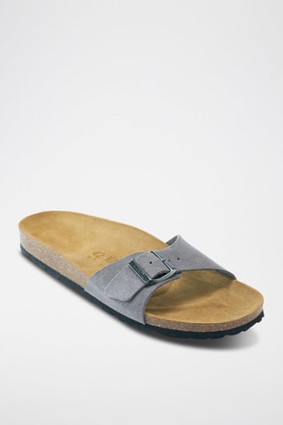 Mules em nobuck Agata - Cinzento