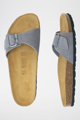 Mules em nobuck Agata - Cinzento