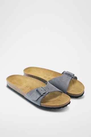 Mules em nobuck Agata - Cinzento