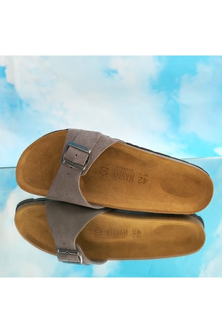 Mules em nobuck Agata - Cinzento