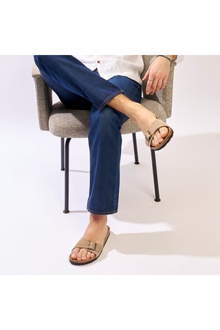 Mules em nobuck Agata - Toupeira