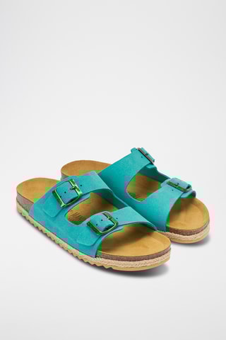 Mules em nobuck Alberto - Turquesa