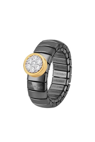 Bague Lotus 
Argent et zircons