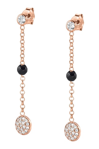 Boucles d'oreilles Gioie Argent plaqué or rose et jade