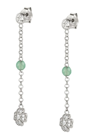 Boucles d'oreilles Gioie Argent et jade