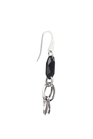 Boucles d’oreilles ornées de cristaux Swarovski OP- Hollywood - Argenté et noir