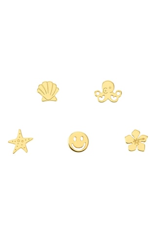 5 paires de puces Melodie ed. Happy - Argent