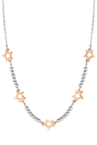 Collier Motif - Argenté et doré rose