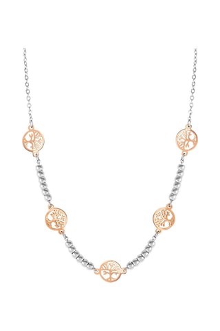 Collier Motif - Argenté et doré rose