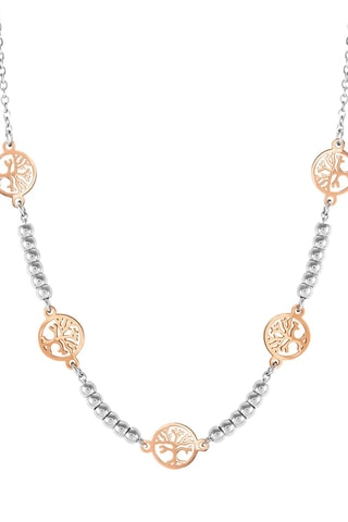 Collier Motif - Argenté et doré rose