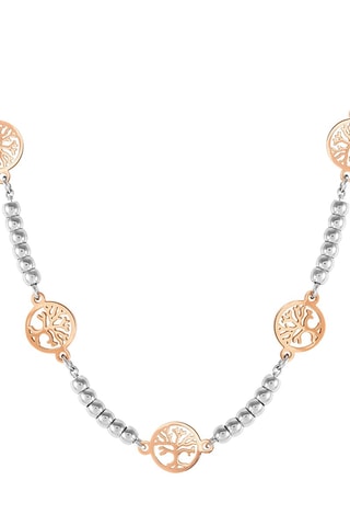 Collier Motif - Argenté et doré rose