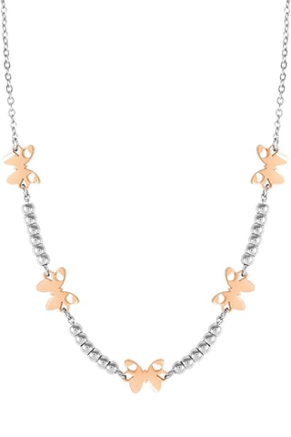 Collier Motif - Argenté et doré rose