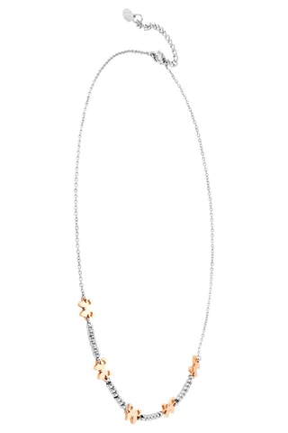 Collier Motif - Argenté et doré rose