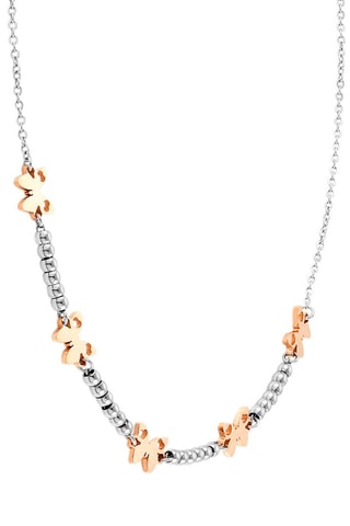 Collier Motif - Argenté et doré rose