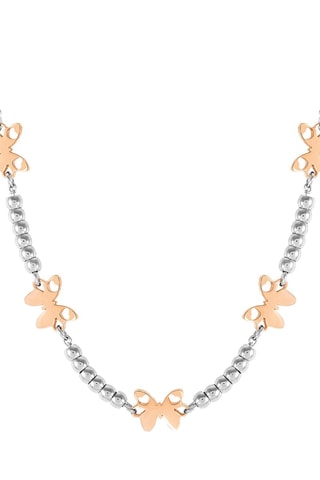 Collier Motif - Argenté et doré rose