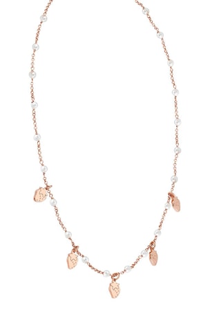 Collier Mon Amour Argent plaqué or rose et perles fines
