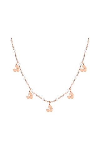 Collier Mon Amour Argent plaqué or rose et perles fines