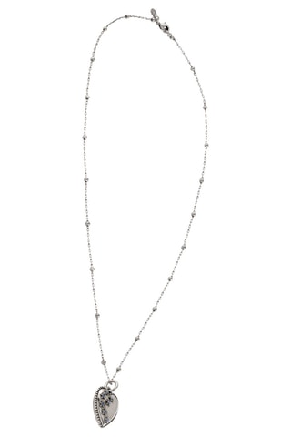 Collier Rock in Love Argenté et bleu