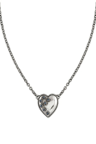 Collier Rock in Love Argenté et bleu