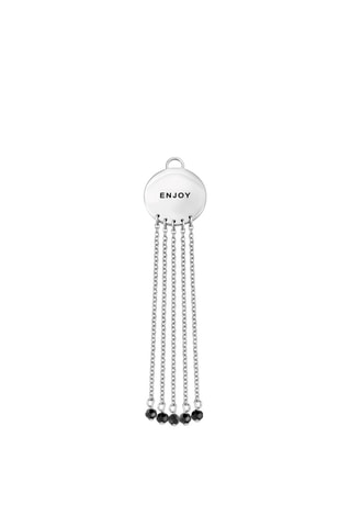 Pendentif Message Argenté et noir