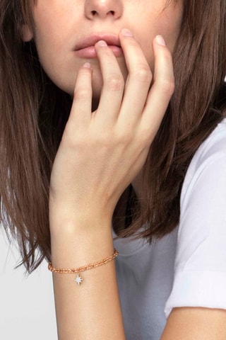 Bracelet Sweet Rock et Romance - Argent plaqué or rose