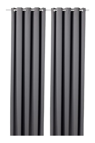 2 cortinados Halkali 250 - Antracite - 145 x 250 cm