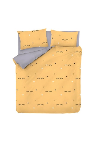Conjunto de edredão em algodão 48 fios/cm² Dide - Amarelo